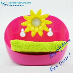 Juego de cubos de almacenamiento y cubos de esponja para limpieza de cocina Akbrand con ventosas