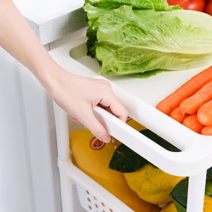 Almacén de cocina para trabajo ligero, 3 capas, estante de almacenamiento de plástico, estante