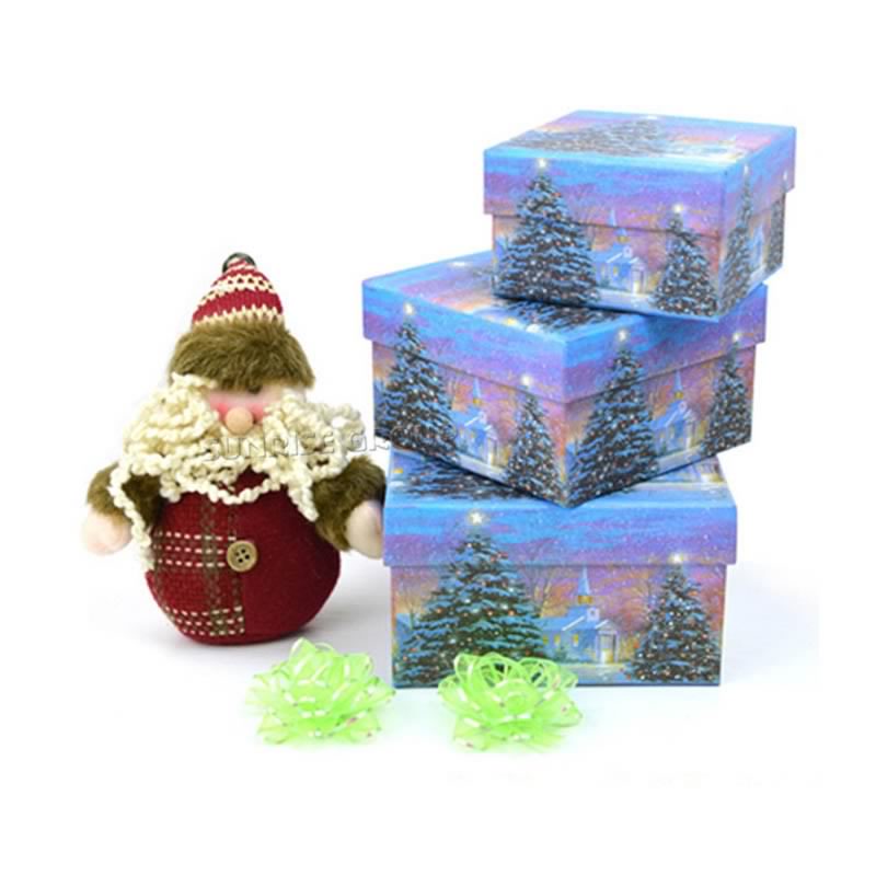 Caja de empaquetado de los mejores regalos de Navidad vendedores hechos a mano de encargo hechos a mano para los niños