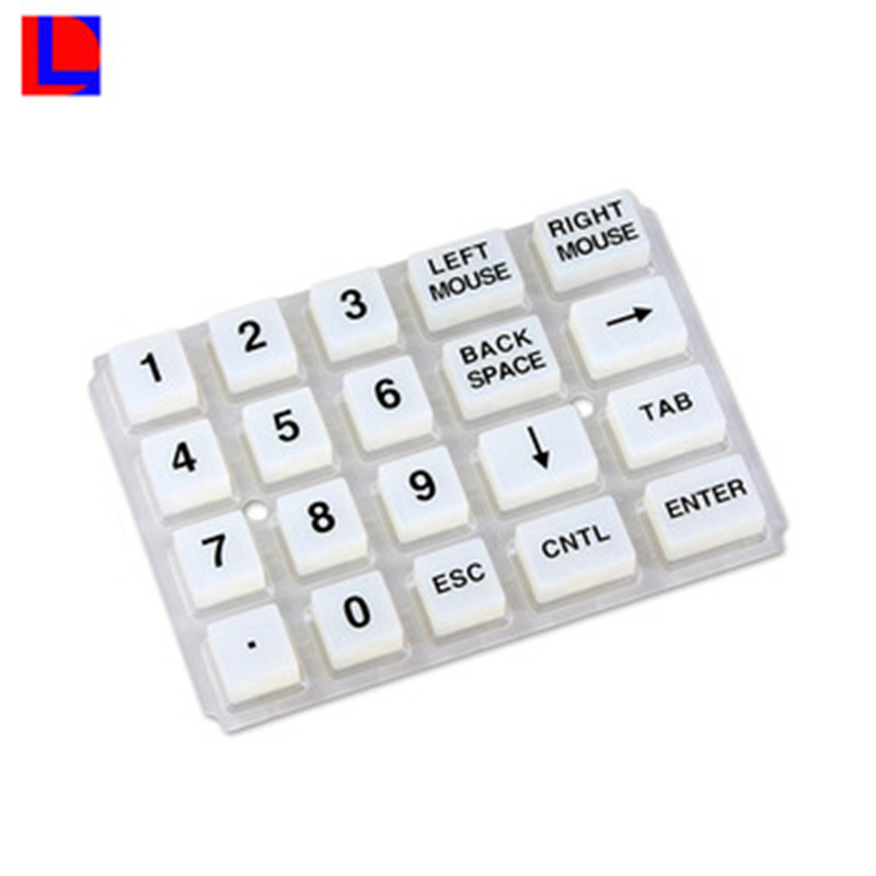 Teclado de caucho de silicona de interruptor de membrana conductivo OEM personalizado