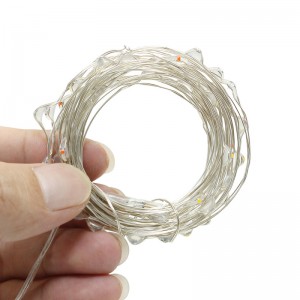 5M 3M 2M 1M LED Cobre Alambre Plata Cadena Luces de Hadas Garland Para Año Nuevo Navidad Decoración de Boda En Casa Batería