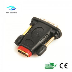 Adaptador HDMI hembra a DVI 24 + 1 macho Convertidor macho a hembra Código: FEF-HD-006