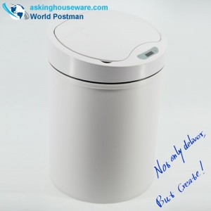 Cubo de basura inductivo automático AKbrand con cargador eléctrico, gris, 15 litros