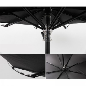 Publicidad de marketing 3 veces cambio de color manul paraguas de tela de protección UV abierta