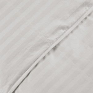 Edredón de pato blanco 90% abajo con tela de rayas de damasco de 1 cm