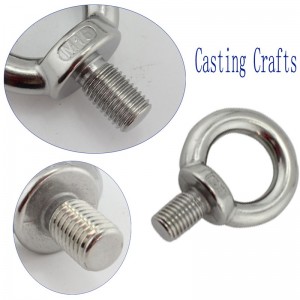 Perno de argolla de elevación forjado DIN580 / Tuerca de argolla de elevación DIN582