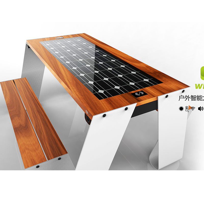 Mesa de picnic al aire libre Banco solar Fabricante Silla inteligente Proveedor