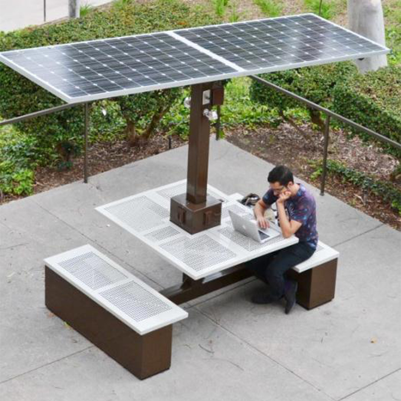 Mesa de picnic inteligente Fábrica de banco con energía solar en China