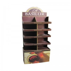 Expositores de punto de venta de cartón reciclable Expositores de piso de tablero de cartón Soporte de exhibición de cartón