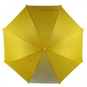 Sombrilla de tela azul para niños con panel de ventana con paraguas estampado