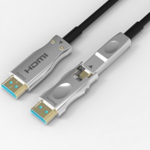 Cable de conector desmontable 3D 4k 60HZ Cable de fibra óptica Hdmi 10-100m