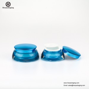 HXL222 tarro cosmético acrílico redondo vacío de lujo