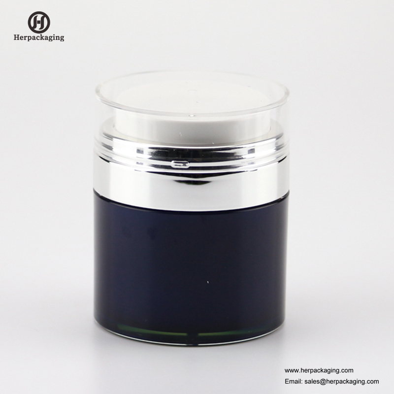 Frasco de cosméticos acrílico vacío redondo de lujo HXL417