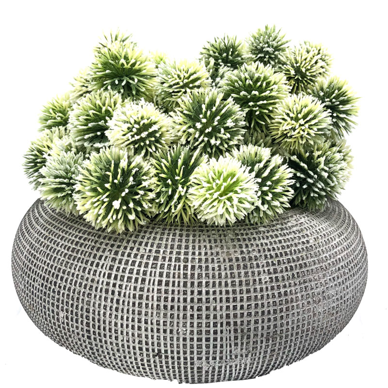 Bola de cactus artificial en maceta decorativa Decoración suculenta para el hogar o la oficina