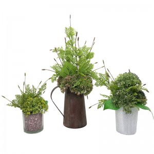 Plántulas de lavanda artificial realista planta de árbol verde decoración del hogar jardín