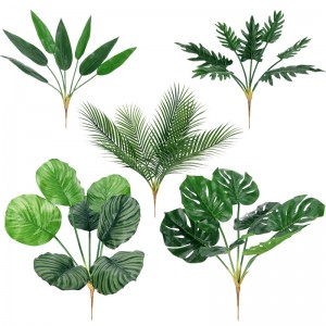 Plástico artificial planta hierba para el hogar boda mesa hogar arreglo decoración decoración verde