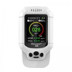 Dienmern DM502 PM2.5 Detector de partículas láser de calidad del aire Medidor profesional Pruebas precisas para PM1.0 PM10 Pantalla LCD Detector de aire