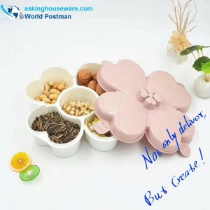 Forma de flor Almacenamiento de alimentos Galletas de dulces Organizador Bin