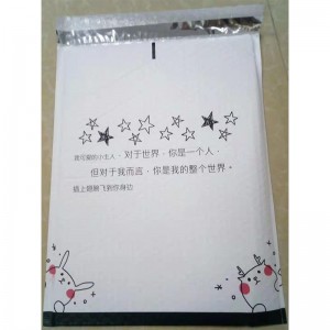 eco amigable diseño de logotipo personalizado sello autoadhesivo rosa de tamaño pequeño sobres de sobres de burbuja de polietileno acolchados