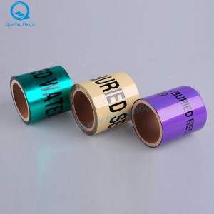 AL Cable de fibra óptica debajo de la cinta de barricada detectable subterráneo / cinta de advertencia