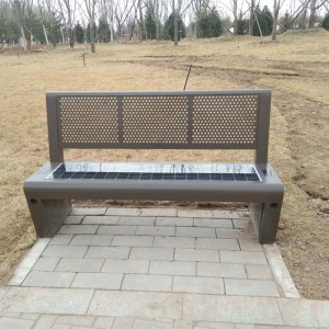 Solar Park Bench Asientos en calles públicas con carga inalámbrica