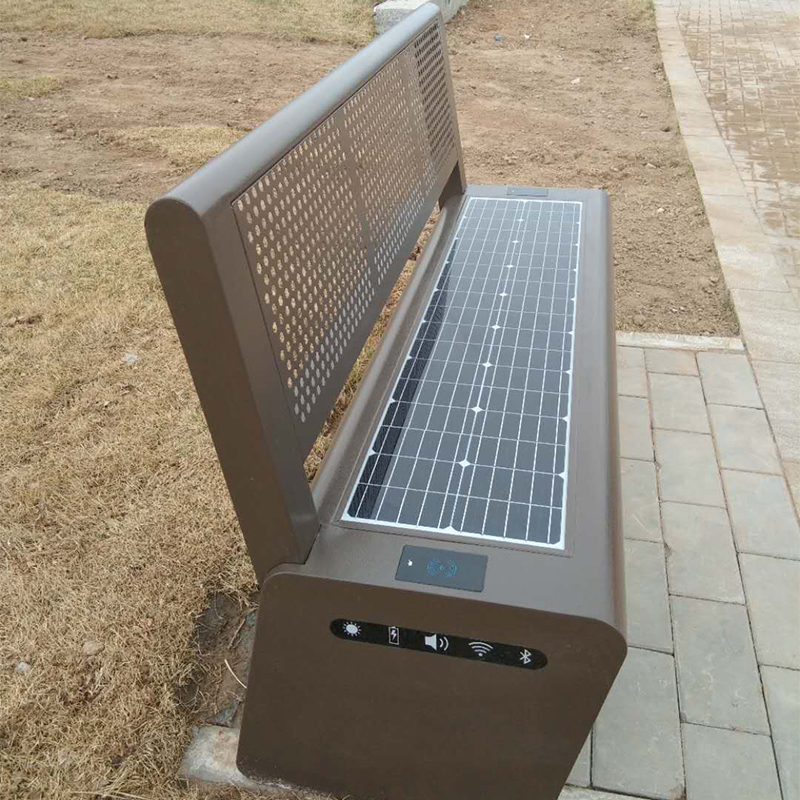 Solar Park Bench Asientos en calles públicas con carga inalámbrica