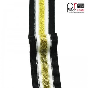 cinta negra / amarilla / blanca con cinta de alambre de oro de alta calidad