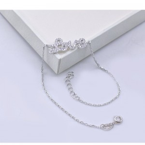 Pulsera de plata 925 Pulsera de mosaico de moda femenina Corazón AMOR Pulsera personalizada original