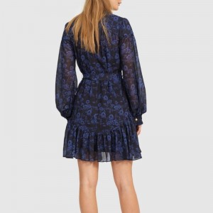 Nuevo mini vestido de manga larga para mujer