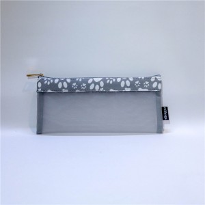 Nueva bolsa de lápices con cremallera de nylon funda de lápiz linda creativa simple