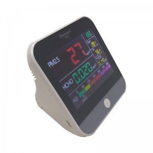 Sensor LCD Detector PM2.5 Monitor portátil de calidad del aire HCHO Probador TVOC Mantenga la iluminación Batería de litio Cargable Detector de automóviles