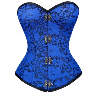 Sexy gótico floral brocado Strapless Steel Bone Bodyshaper cintura Cincher Overbust Corset N19020