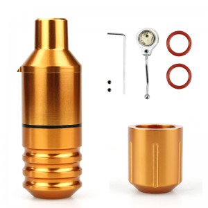 Tattoo Pen Máquina de pluma corta, máquina de tatuaje motor Faulhaber alemana, con 2 cabezas, interfaz DC Pistolas de tatuaje de Beauty \u0026 Health