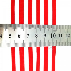 Cinta grosgrain rayada de dos colores de fábrica de 25 mm para embalaje de regalo
