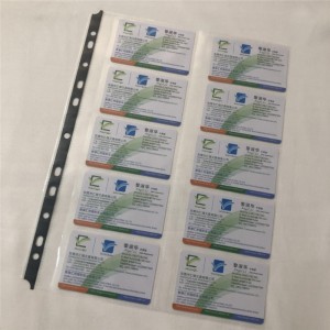 Alta transparencia Tarjeta de nombre Protector Páginas
