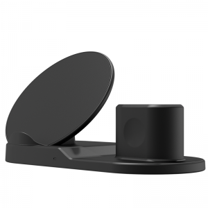 KPS-9302HC 3in1 qi rápido 10W teléfono inteligente reloj auricular escritorio inalámbrico cargador