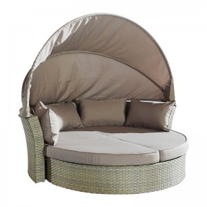 Sun Sun Face redondo portátil playa plegable exterior tumbona