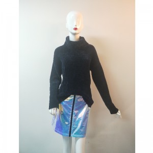 JERSEY NEGRO DE ALTO COLLAR RLWS0054F