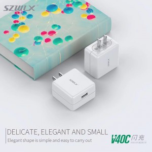 WEX - V40C OPPO VOOC Adaptador de corriente de carga de flash, cargador de pared, cargador de viaje
