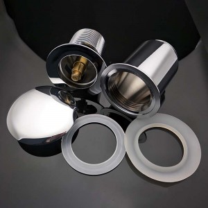 Cobre chapado en latón, haga clic en clac pop up residuos para cuenca