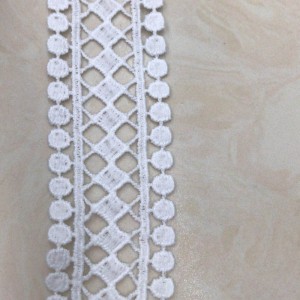 7 # encaje de seda de leche, poliéster / encaje de nylon, encaje de algodón