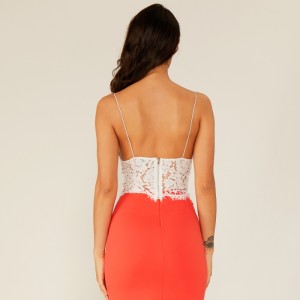 De alta calidad de las mujeres profundas V Casual Casual gasa con volantes camisola