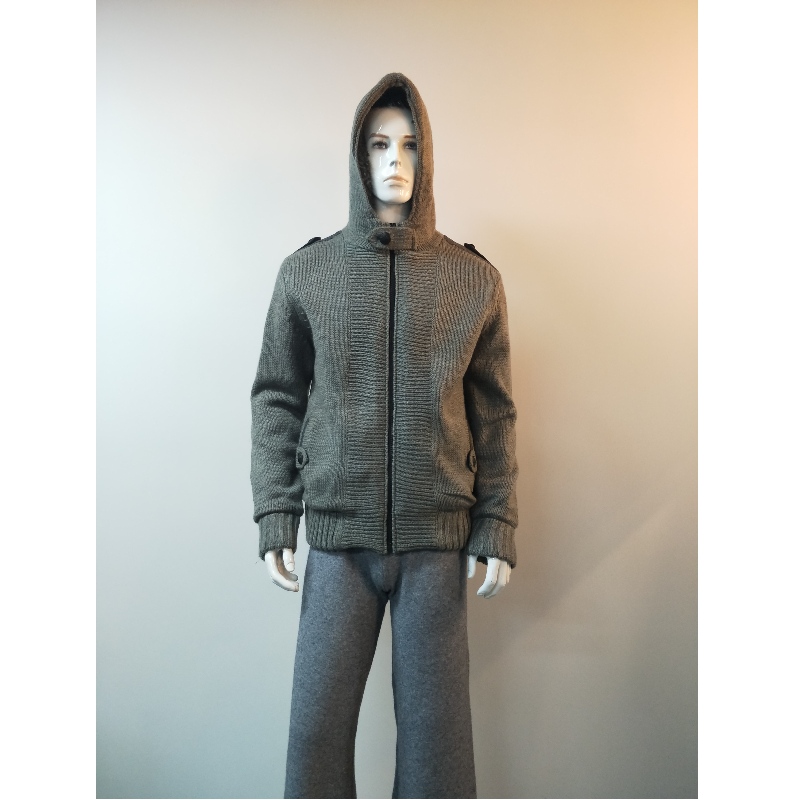 SUDADERA CAPUCHA GRIS RLMS0069F