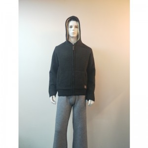 SUDADERA CON CAPUCHA NEGRA RLMS0073F