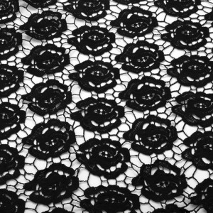 encaje de seda de leche, encaje de poliéster / nylon, encaje de algodón, telas