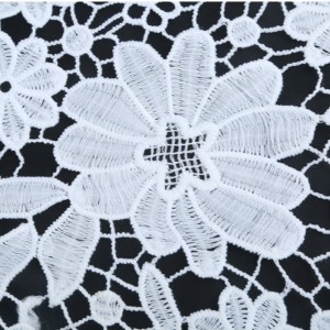 Tela de encaje puro tejido de poliéster bordado, seda de leche, encaje. Cordón de poliéster / nylon, encaje de algodón