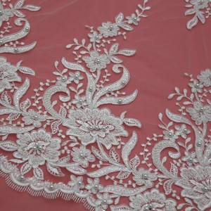 MF510CGB 135 CM Lentejuelas Vestido de Novia Bordado Decorativo de Costura de Encaje Apliques Recortar Artesanía Para Accesorios de la ropa