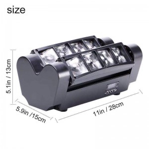 La fabricación profesional 8 * 10w 8 ojos de la luz de la araña llevó luces de DJ