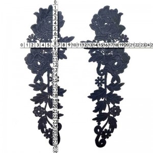 2 bordado de ganchillo avanzado, apliques escote escote encaje mujer
