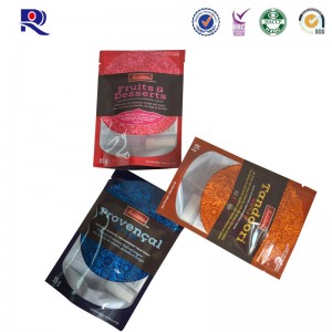 Bolsas de impresión y laminado,con ventanas transparentes,para frutas secas.